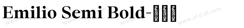 Emilio Semi Bold字体转换